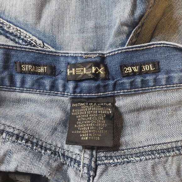 Helix Men's Jeans Size 29x30 Medium Wash Relaxed Fit Straight Leg - Picture 14 of 16